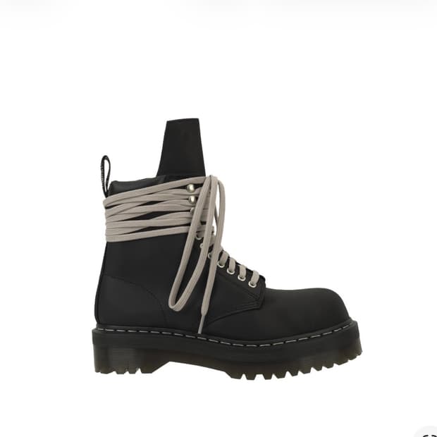 닥터마틴 x 릭 오웬스 쿼드 솔 스틸 토 부츠 블랙 285