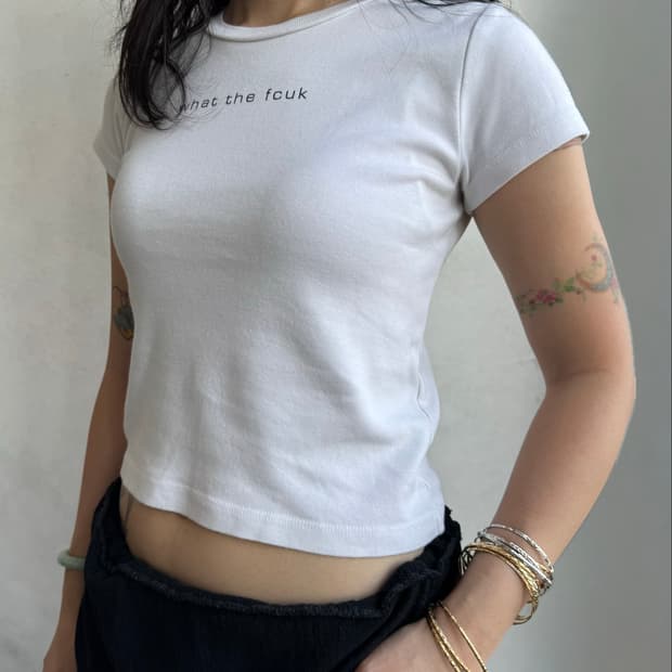 00s French Connection ‘WTF’ Baby Tee