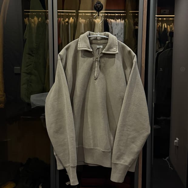 [2] 아프레쎄 하프 집 스웻셔츠 비오탑 별주