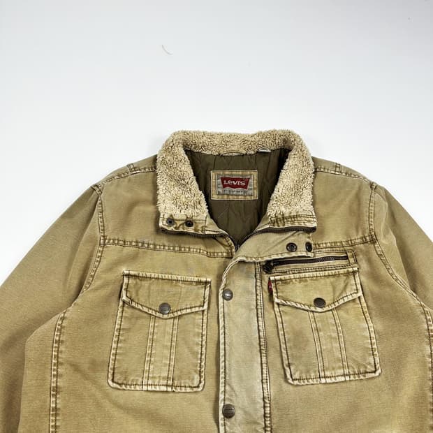 리바이스 오리지널 양털 트러커 데님자켓 (L)