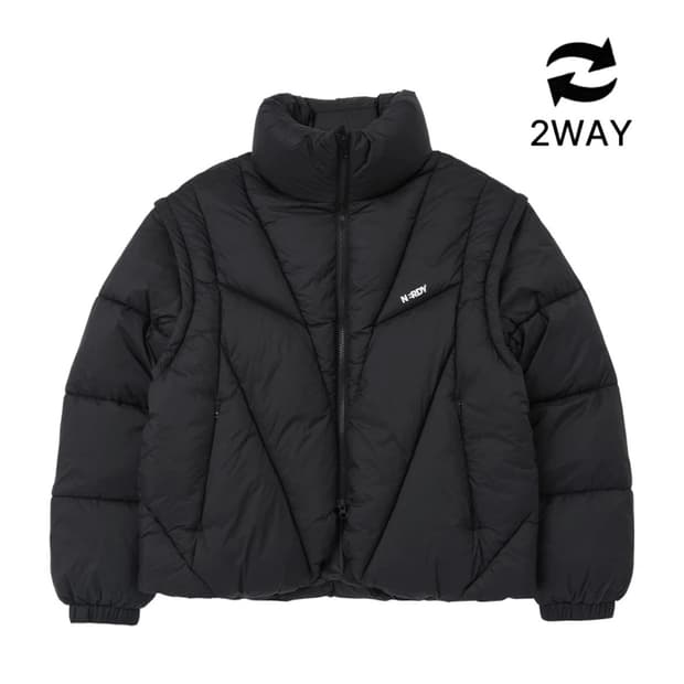 널디 숏패딩 ( 프라그먼트 디태처블 푸퍼 자켓 블랙 )