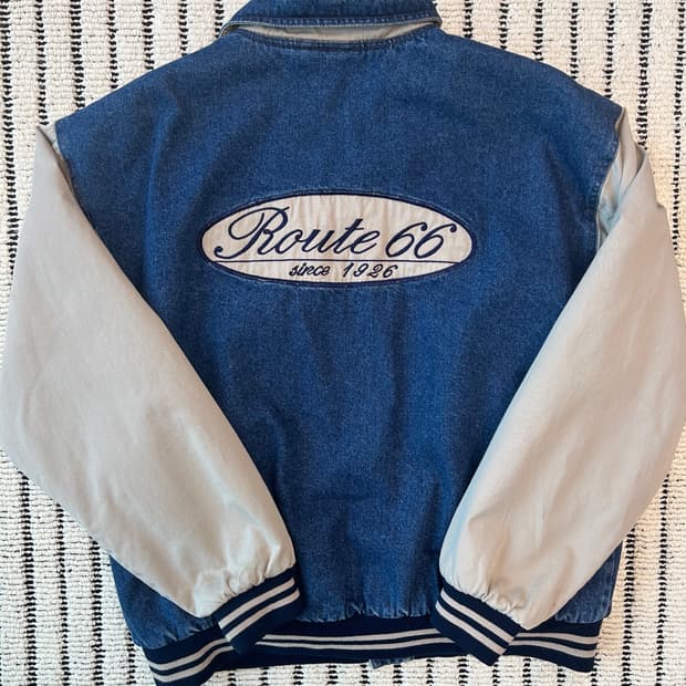 Route 66 데님 바시티 자켓