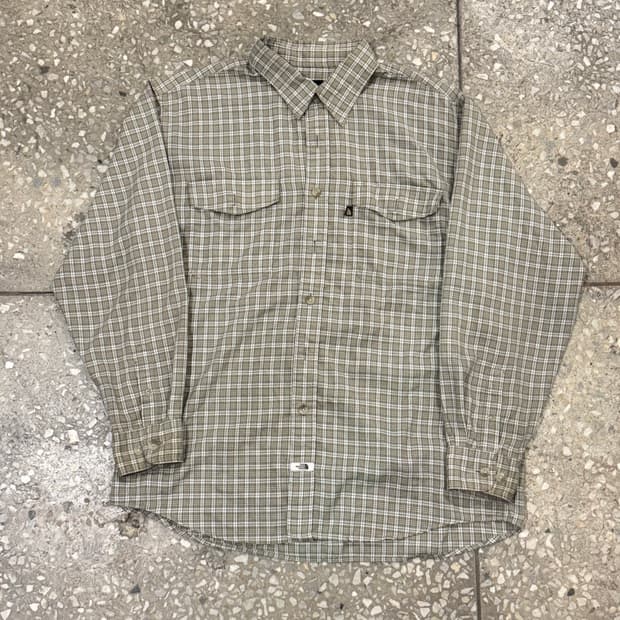 노스페이스 체크 셔츠 XL