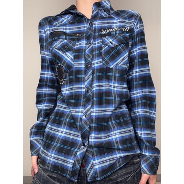 빈티지 펑크 락시크 셔츠