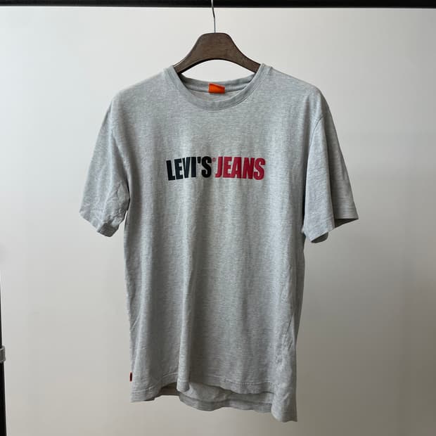 (XL) levis 리바이스 오렌지탭 그레이 반팔티