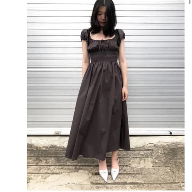 (새상품) 그린씨 퍼프 셔링 원피스