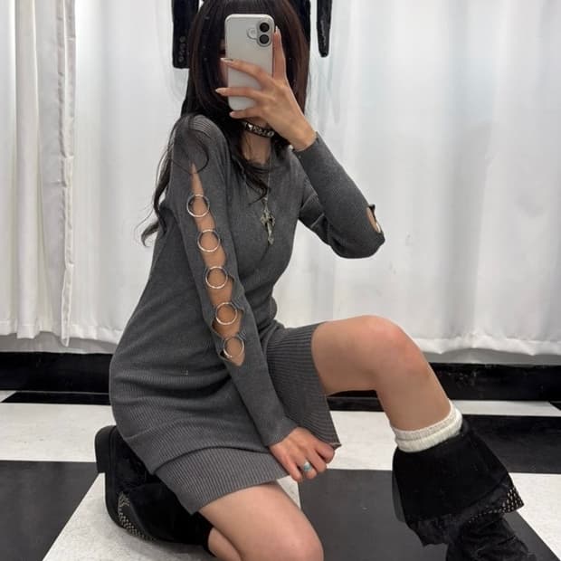 🎸그레이 타이트 원피스🎸