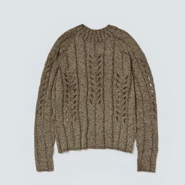 오라리 / 믹스 부클레 메쉬 니트 / 5