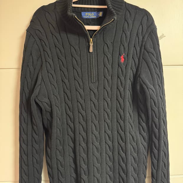 M 폴로 반집업 니트