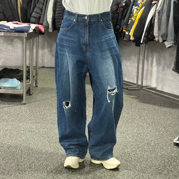 2spoon 워싱 데미지 데님 팬츠 B4089