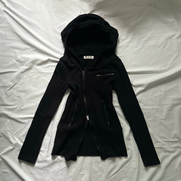 d.i.a. 사선지퍼 아카이브 터틀넥 투웨이 후드