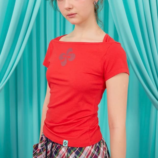 헤레틱 FRAME T-SHIRT red 