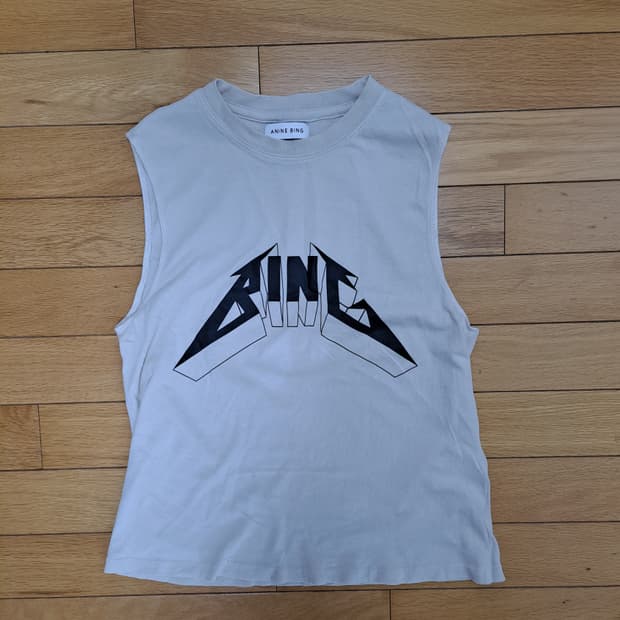 ANINE BING 여성 슬리브리스 티셔츠 (오가닉 코튼) S