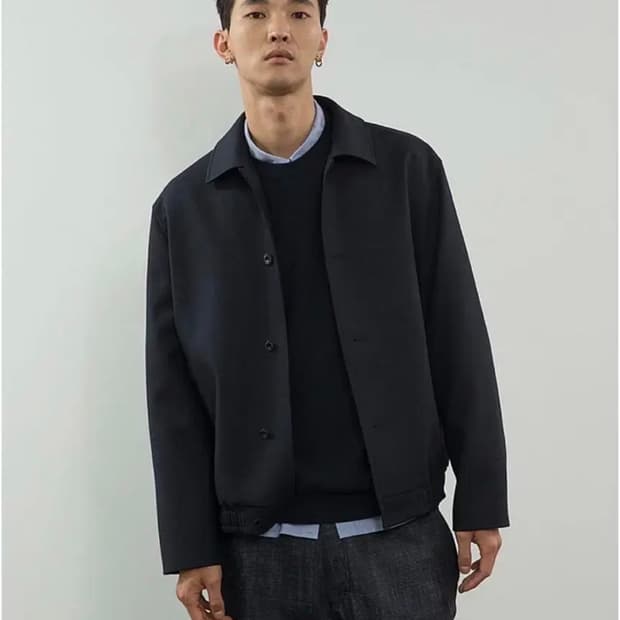 [새상품급] 포터리 멜톤 울 블루종 자켓 블랙 3사이즈 판매