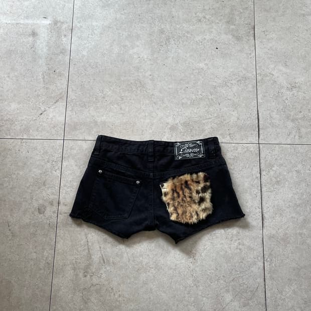 (Oggetto) 오제토 y2k 포켓 레오파드 패턴 숏팬츠바지