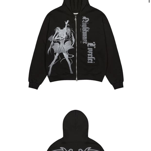 러브이즈트루 수호 캐릭캐릭체인지 콜라보 캐캐체 세라 후드집업 블랙