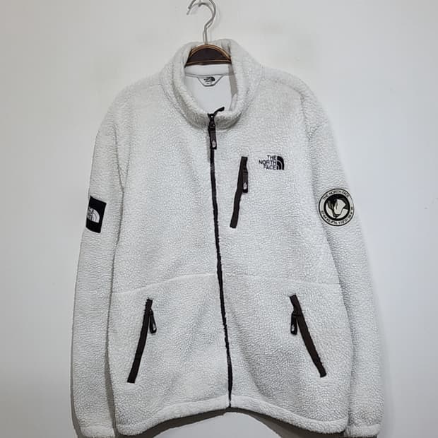 노스페이스 플리스 점퍼 화이트 뽀글이 빅사이즈 후리스 자켓 