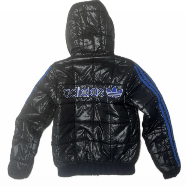 아디다스 블록 유광 패딩