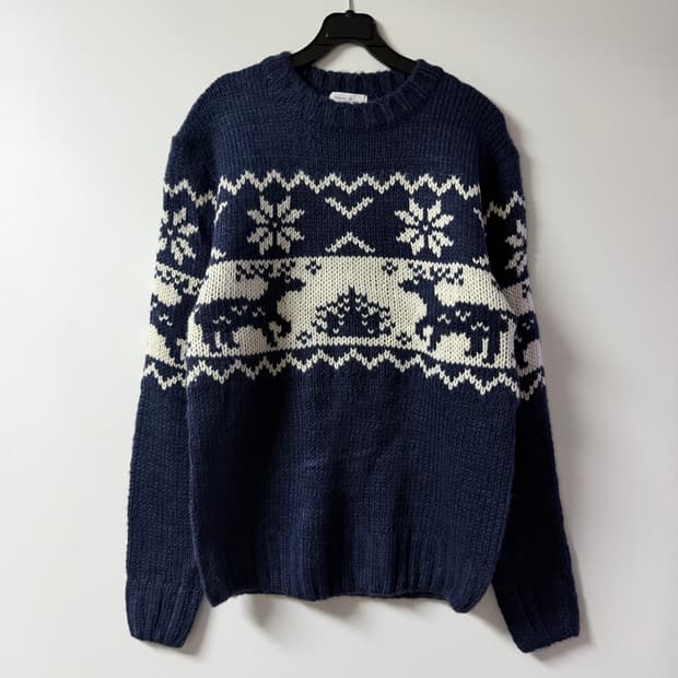 새상품 남자 노르딕 니트 (네이비)