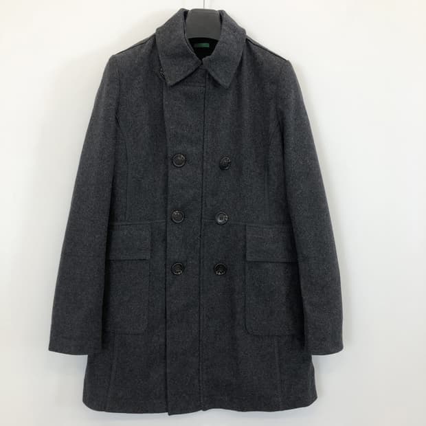 베네통 이태리 더블 울코트 91-165 
