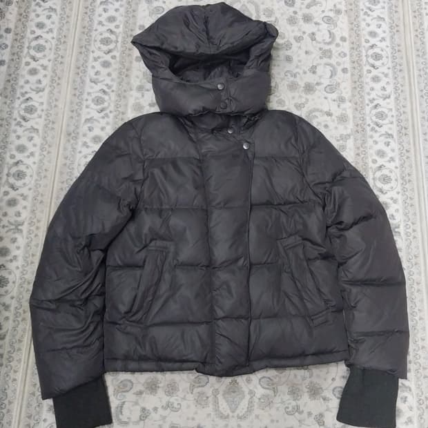 코데즈 컴바인 다크브라운 숏 패딩 (후드분리됨)