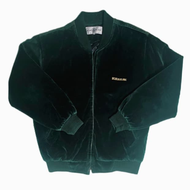 장국영st 누아블랑 90s 벨벳 블루종 봄버자켓 집업 오버핏 아우터