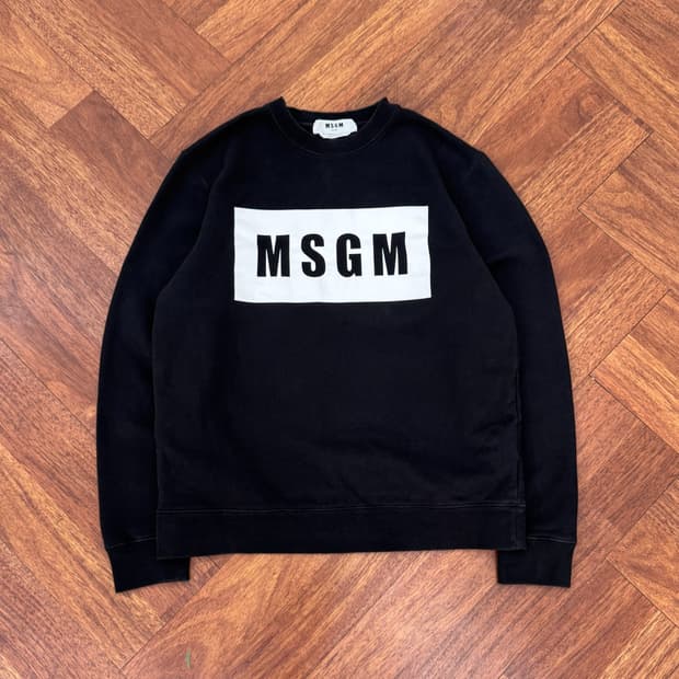 XL MSGM 빅로고 맨투맨 티셔츠