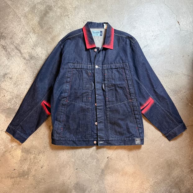 빈티지 오버핏 페인팅 데님 자켓