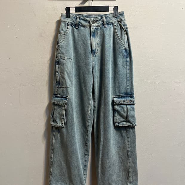 [S] 스컬프터 와이드 카고 데님 팬츠 (356)