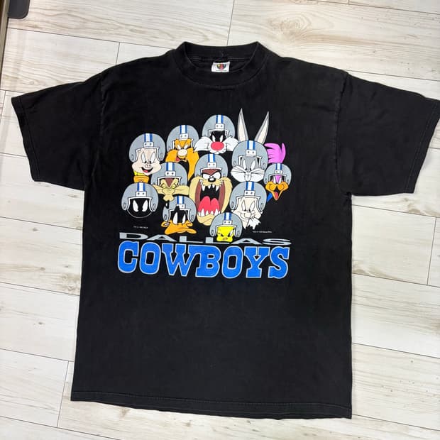 90s 루니튠즈 댈러스 카우보이스 빈티지 티셔츠 XL