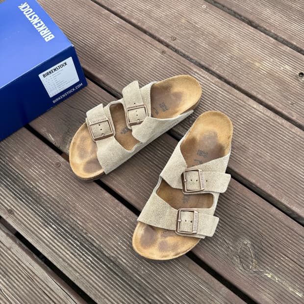 버켄스탁 아리조나 스웨이드 타우페 EU39 (250) 내로우