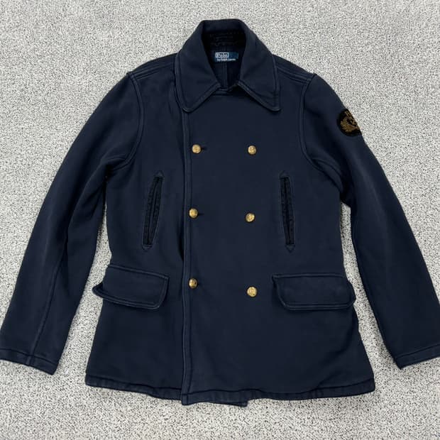 폴로 랄프로엔 헤비코튼 금장 더블자켓