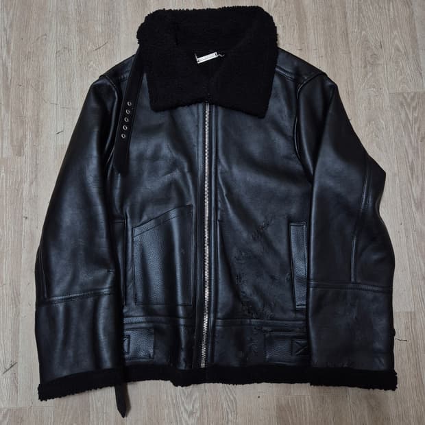 브라운스미스 남성 양털 가죽 무스탕 자켓 XL(105)