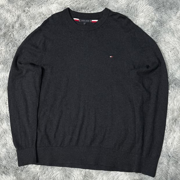 타미힐피거 다크 그레이 니트 XXL