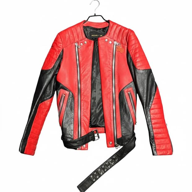 Bamain 발망 H&M 라이더 가죽 자켓 95