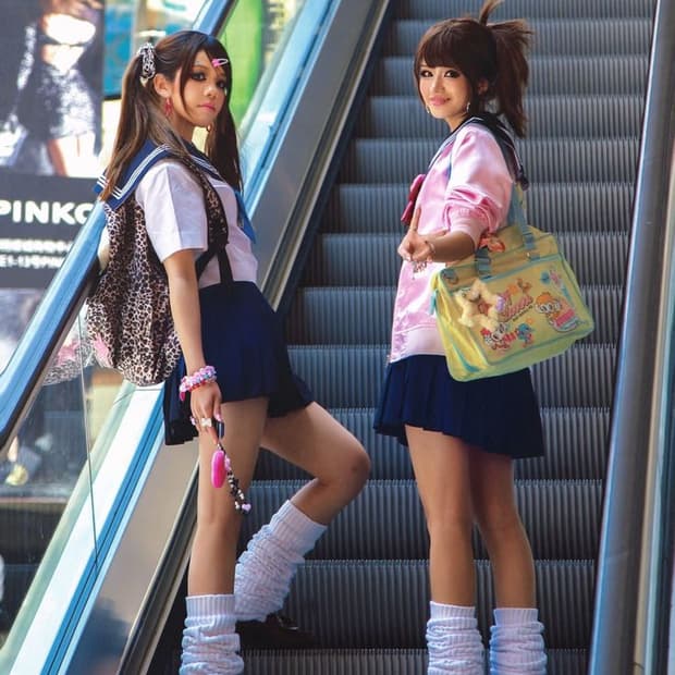 코갸루 슈퍼롱 루즈삭스 2세트 라떼갸루 y2k