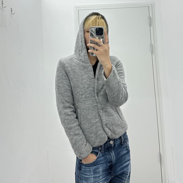 Vintage check pattern hood jacket