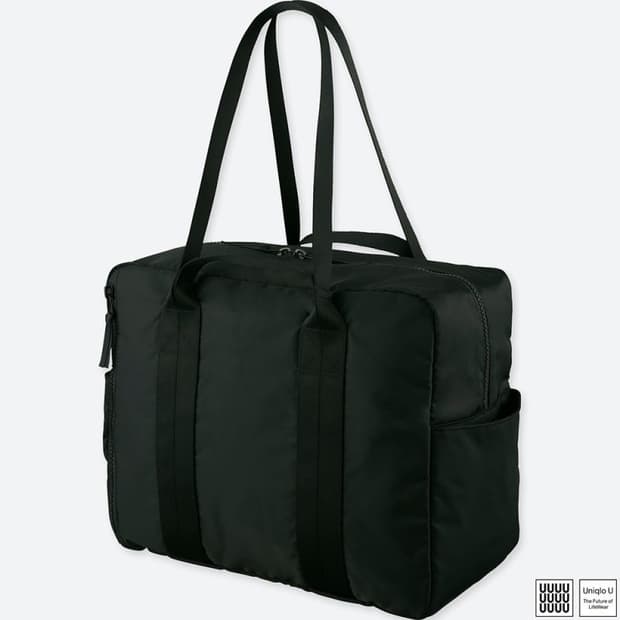 유니클로 U 스퀘어 보스턴백 블랙