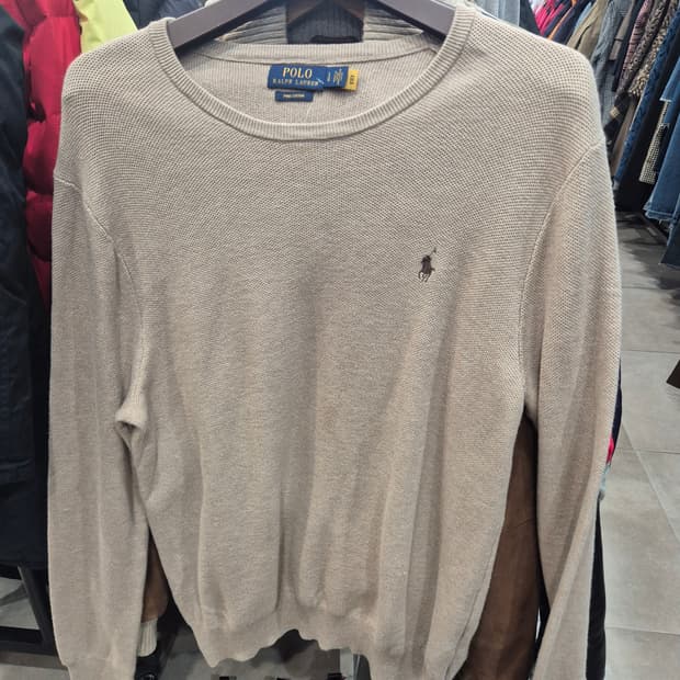 오트밀 폴로 니트