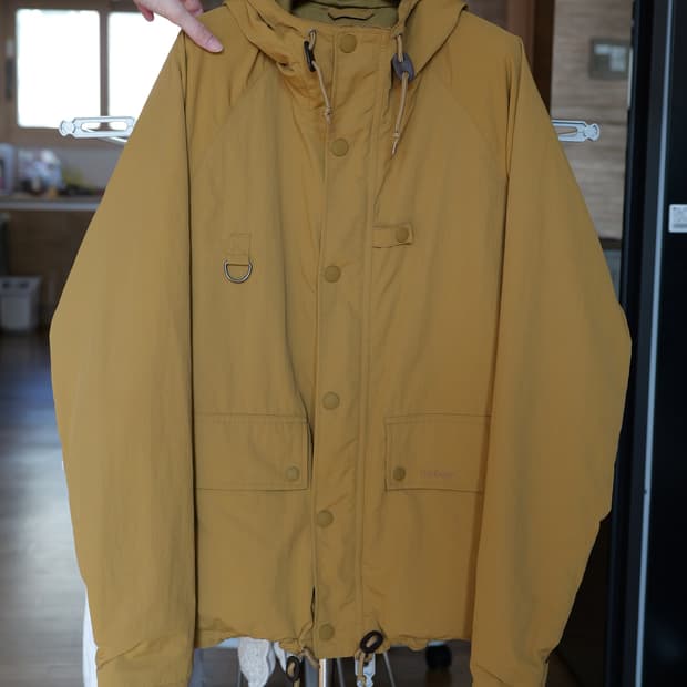 바버 논왁스 옐로우 카키 후드 자켓 L