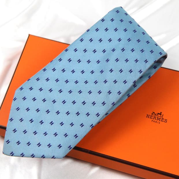 에르메스 9.3cm A등급 H자수 남자 명품 넥타이