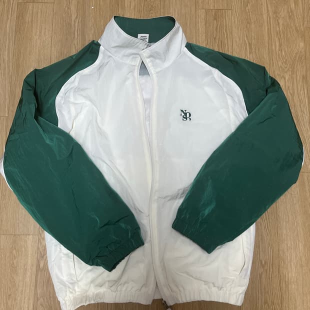 NOS7 노스세븐 아이보리 그린 바람막이 M