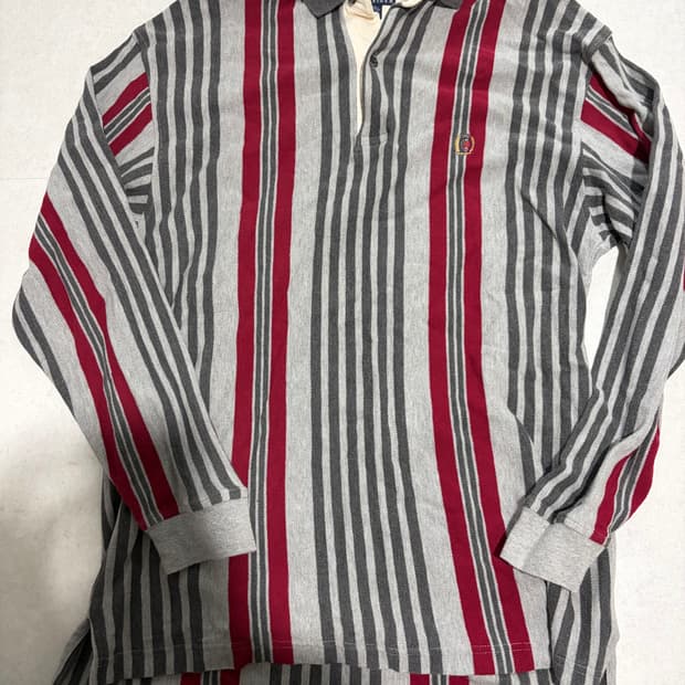 타미힐피거 올드스쿨 슬림핏 카라 긴팔티 95-100