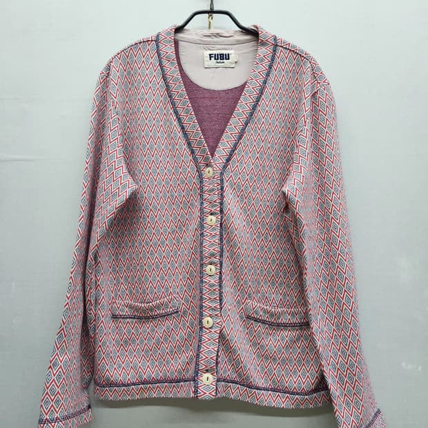 PUBU 푸부 다이아몬드 패턴 빈티지 가디건 M(M~L)남여공용