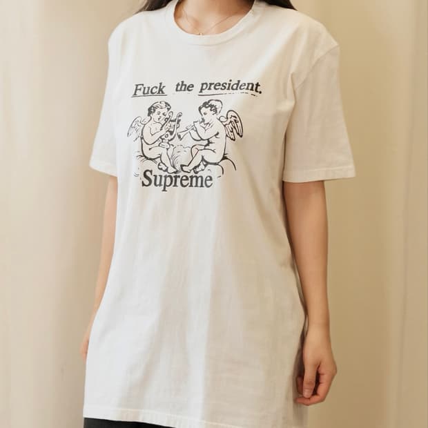 슈프림 17SS FTP 반팔 티셔츠 화이트
