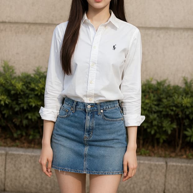 폴로랄프로렌 화이트 코튼 셔츠_호칭2(S)