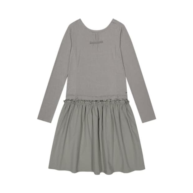 코이세이오 투웨이 셔링 원피스 라이트카키