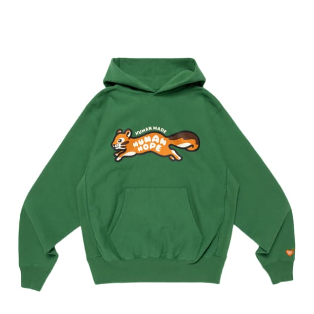 휴먼 메이드x제이홉 휴먼 호프 헤비웨이트 후드 그린 XL