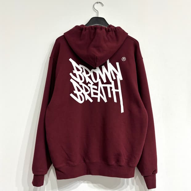 브라운브레스 버건디색 후드티