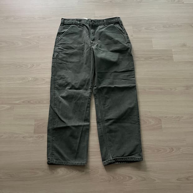 [36X30] 빈티지 칼하트 카펜터팬츠 모스그린